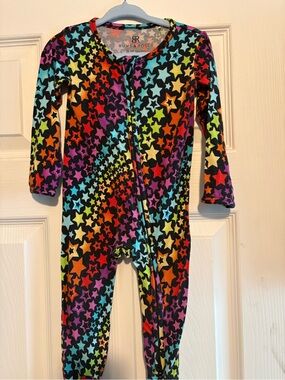 Bums and Roses Rainbow Star One-Piece Pajamas